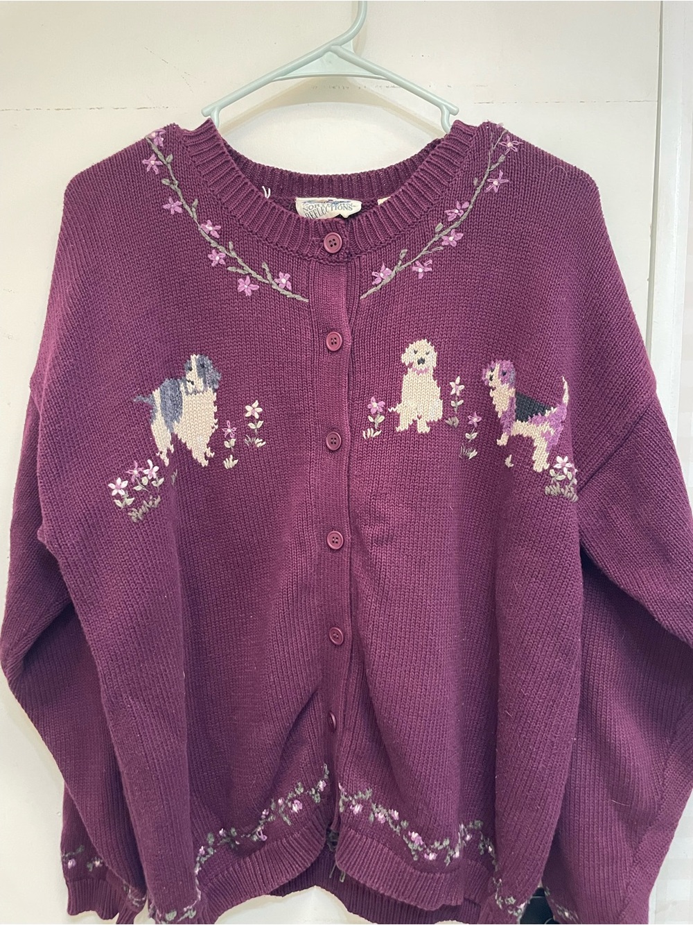 Vintage dog cardigan